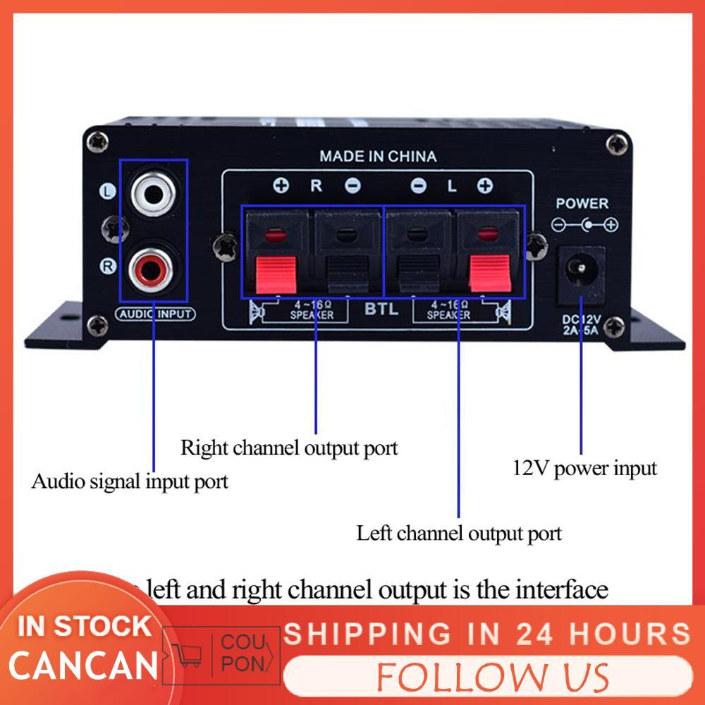 cancanshop AK170 เครื่องขยายเสียงพลังเสียงลำโพงเสียงแบบพกพาสำหรับรถยนต์และบ้าน
