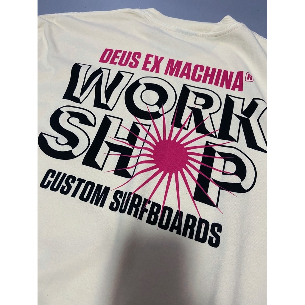 DEUS EX MACHINA เสื้อยืดแขนสั้น ลาย Retro Letter พิมพ์รอบคอ จากผ้าฝ้ายแท้