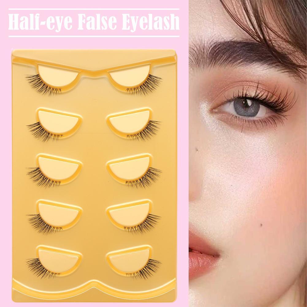 ที่ขายดีที่สุด Half Lash ขนตาปลอม Fluffy Mink Like One Piece Lashes หนา Volume Soft P7g0