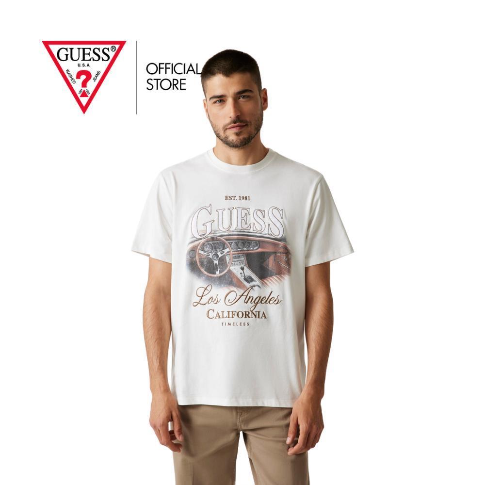 GUESS MEN เสื้อยืด รุ่น M6RI13K8FQ4  สีขาว