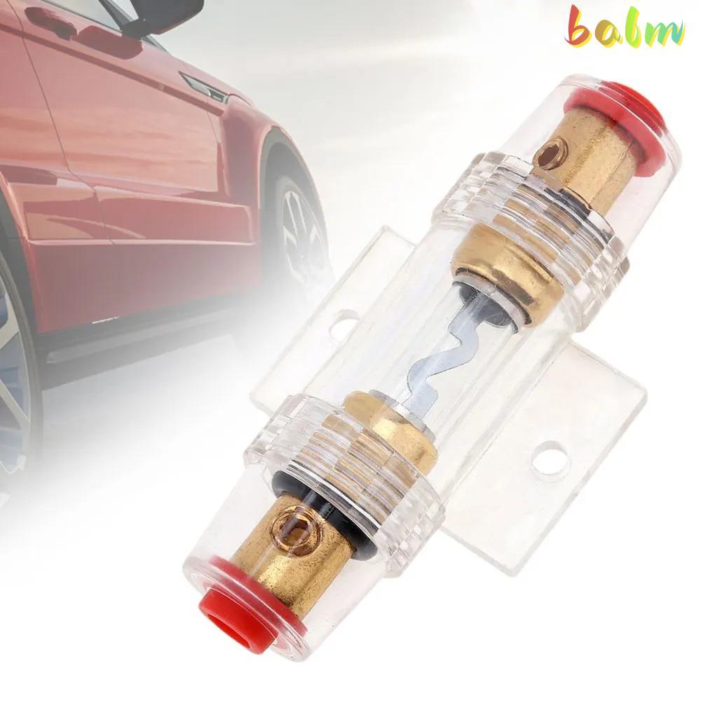 BALM Car Fuse Holder Block, 30-100A Inline Car Audio Fuse, Auto Accessories Gold Plated DC 12V AGU R