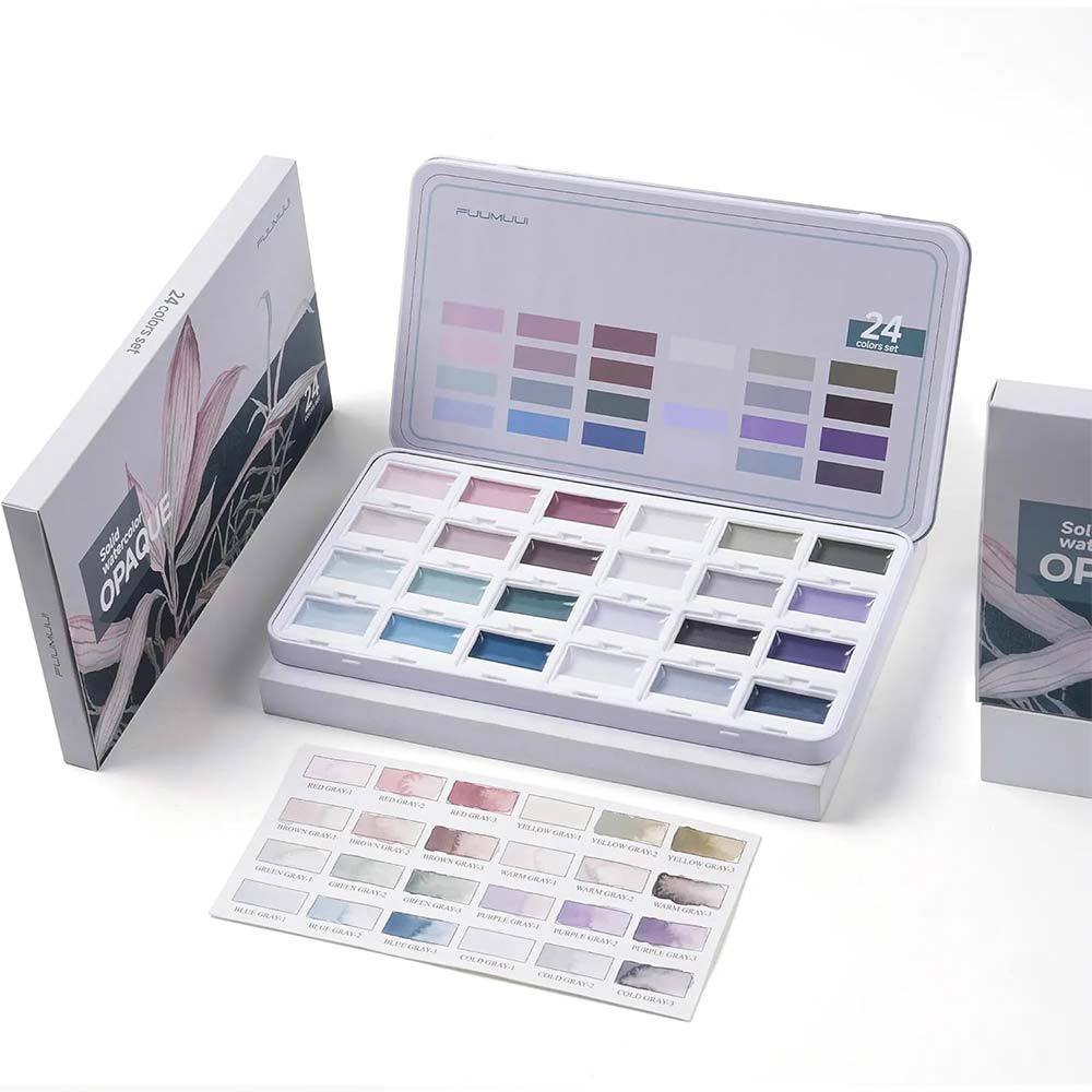 Solid pigment 24 Colors watercolor painting tool