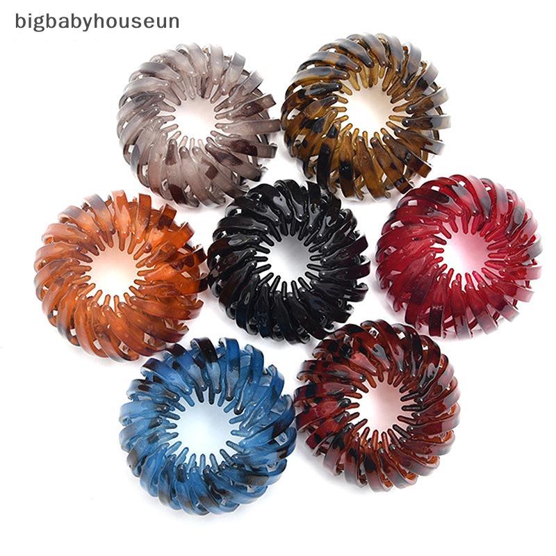 เครื่องมือจัดทรงผม bun แบบคล้องคอ ขยายได้ ออกแบบเรียบง่ายสไตล์วินเทจ สำหรับแต่งผม bun หรือหนีบผม