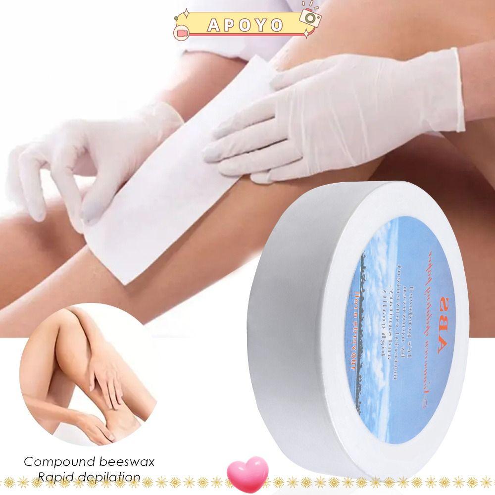 APOYO กระดาษกําจัดขน, Skin Care Wax Remover Hair Removal Wax Paper, Depilatory Wax Strips Body Cloth