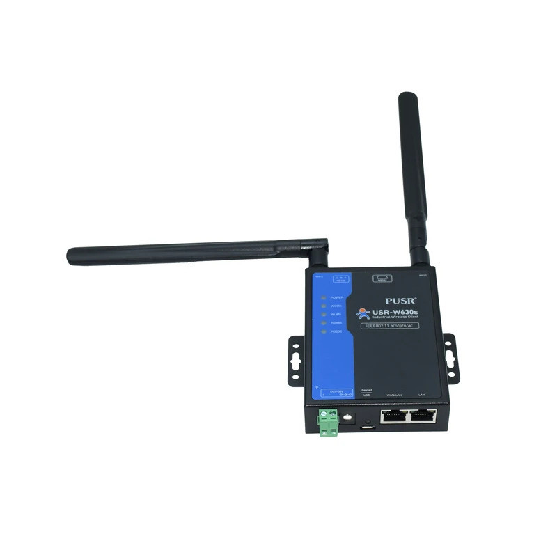 การออกแบบอุตสาหกรรม Dual Band Wireless Client MQTT/TCP/UDP/HTTP/SSL Serial/Ethernet to Wi-Fi Convert