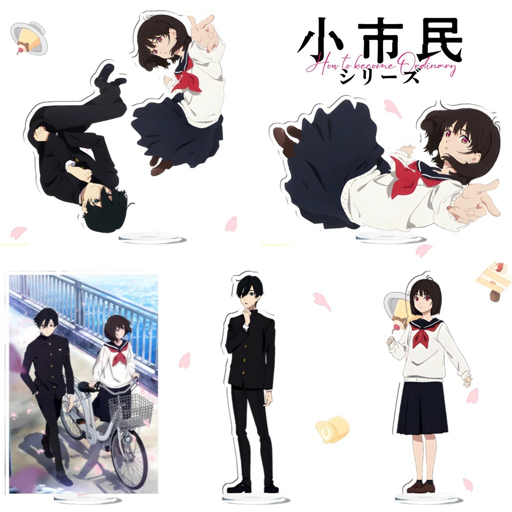 Standee อะนิเมะ Shoushimin Series วิธีกลายเป็นโมเดลไมกาธรรมดา Jogoro Kobato Yuki Osanai โต๊ะเรียนตกแ