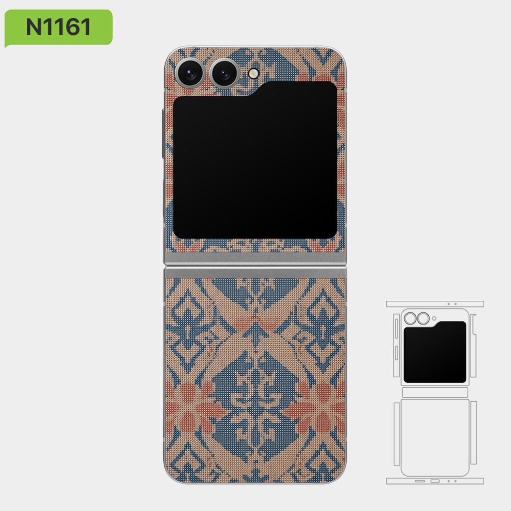 Vinyl Skin wrap, สําหรับ Samsung Z flip 7/6/5/4/3, Fiber Collection โดย Nexa Skins, ป้องกันรอยขีดข่ว