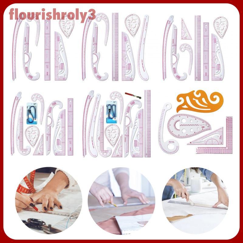 [Flurish] Style Sewing French Curve Ruler Set Dress Makers Ruler Clothes Pattern Making Ruler