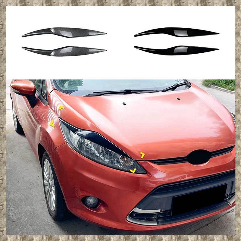 [uhktyltui123.th] ไฟหน้าสําหรับ Fiesta MK6 2008-2012 สีดําเงา