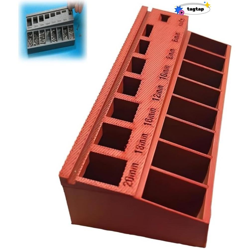 INNEW M3 Bolt Sorter, แบบพกพาสกรูความยาว Sorter ถาด, 7 ช่องวัด Organizer Store Nuts