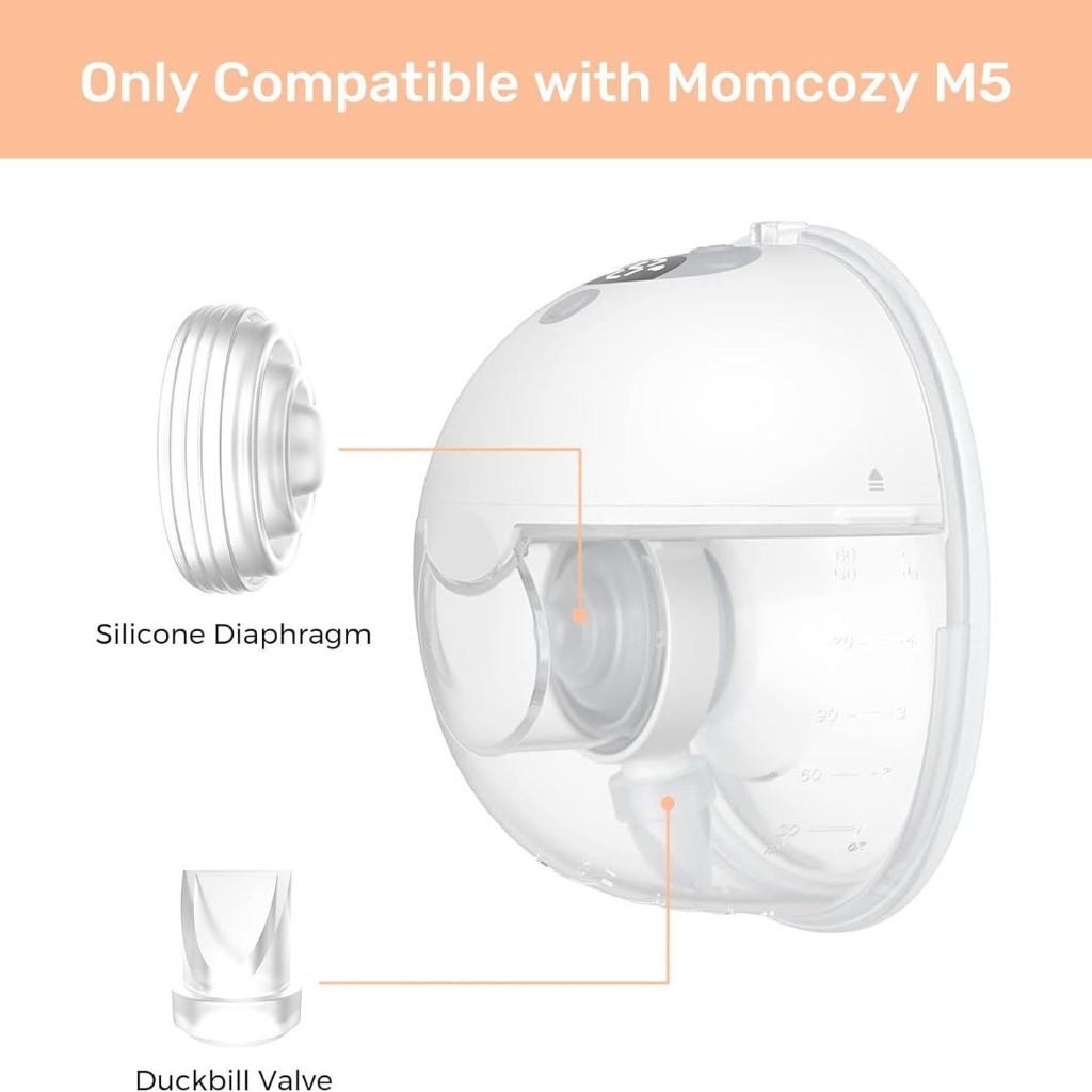 JT Buy4Free1 100% Fit Momcozy M5/ M6/ V1/ V2 Pro แฮนด์ฟรีเครื่องปั๊มนมสูญญากาศ Duckbill วาล์วไดอะแฟร