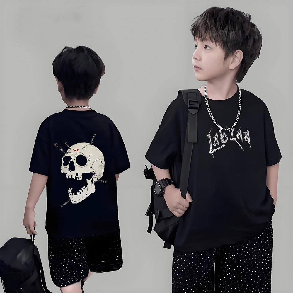(ผ้าฝ้าย 100%)2026 เสื้อยืดเด็ก cotton100% เนื้อผ้านุ่มระบายอากาศดี ใส่สบาย ระบายอากาศดี สำหรับเด็ก6-13ปี ส่งเร็ว K345
