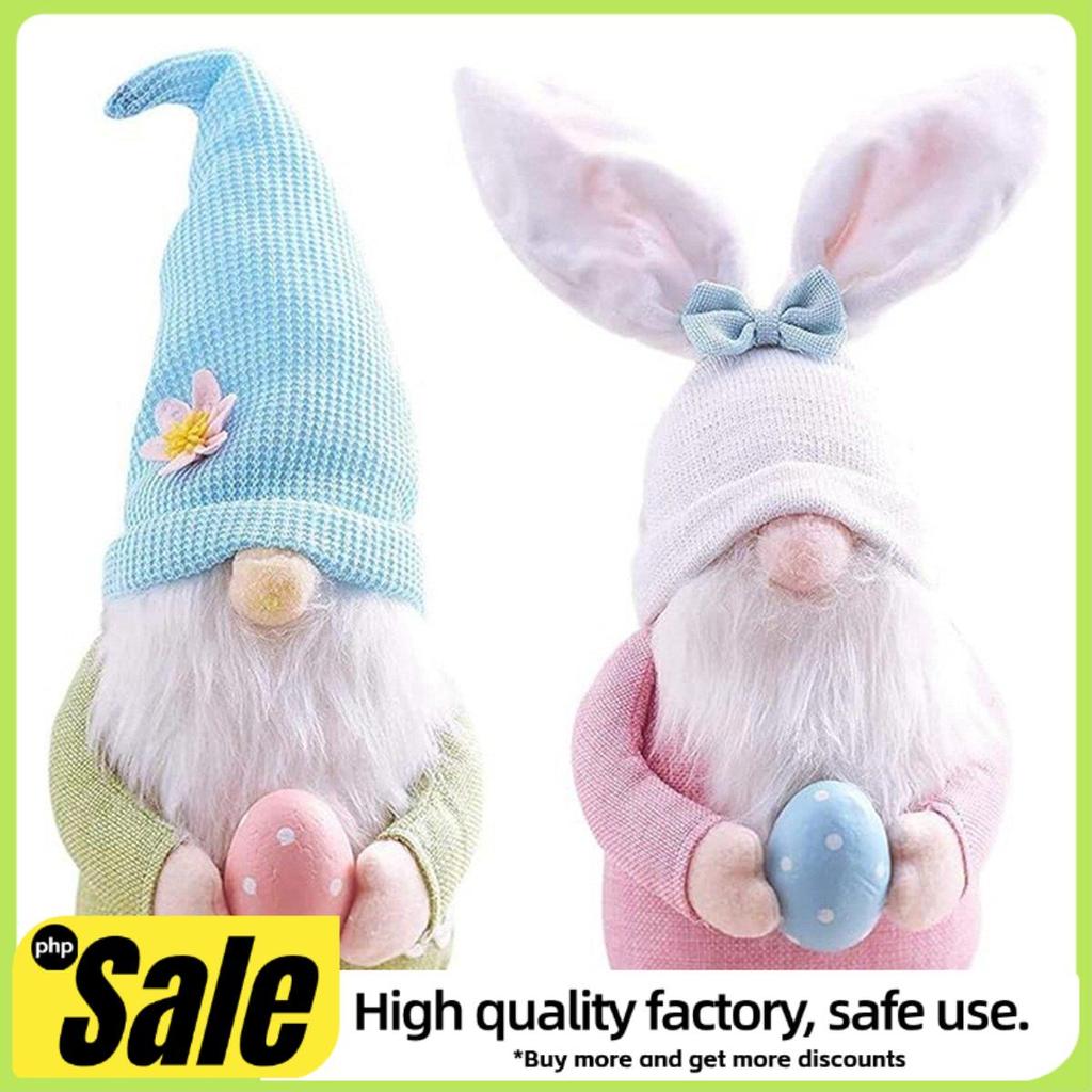 2 ชิ้น Bunny Gnome พร้อมไข่อีสเตอร์, Handmade Gnome Faceless ตุ๊กตา,สําหรับตกแต่งห้องเด็กและตกแต่งฤด