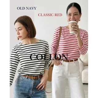 สวย แพง Classy ที่สุด!Collon Striped เสื้อคอปาดเเขน 3 ส่วน ผ้าคอตตอนพรีเมี่ยม เนื้อนุ่ม ใส่สบาย เรียบหรู ดูเเพง