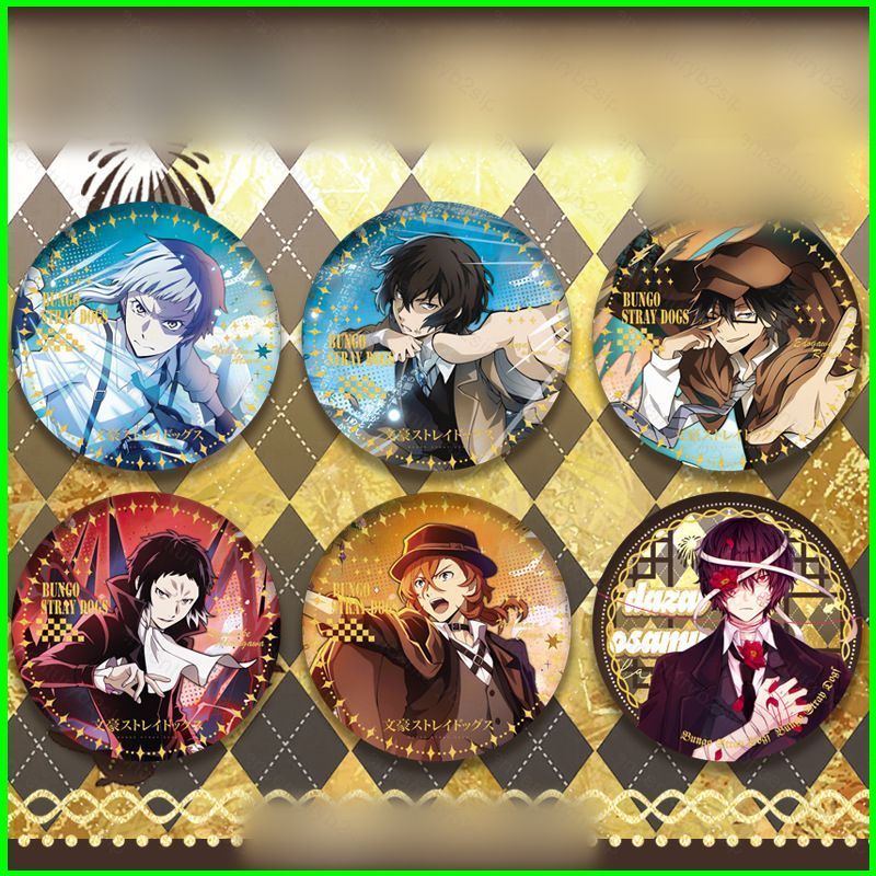 G2P Bungo Stray Dogs PET Double Flash Badge ของขวัญสําหรับแฟน อุปกรณ์ต่อพ่วงอะนิเมะคอลเลกชัน P2G