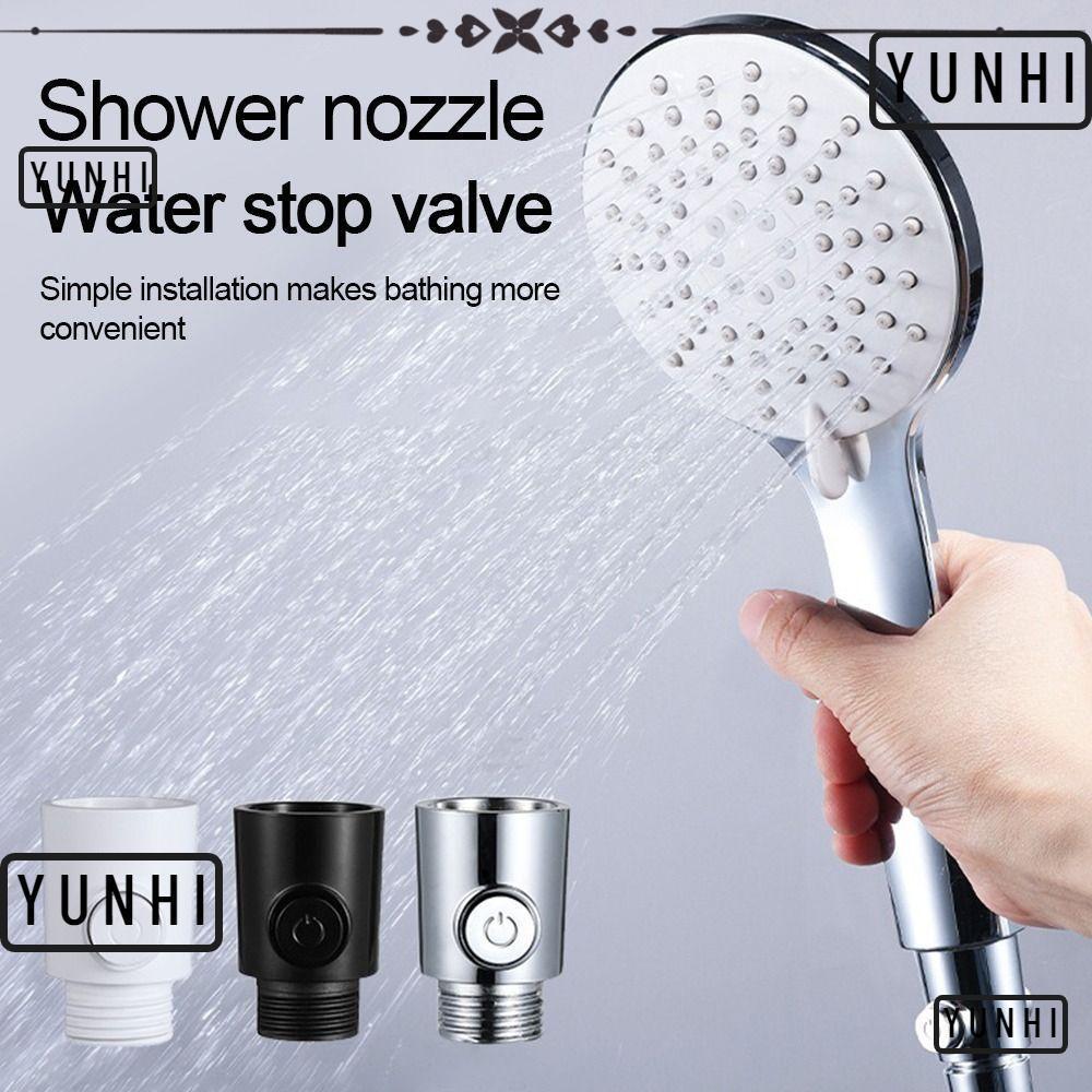 YUNHI ปฏิบัติหัวฝักบัวสวิทช์ควบคุมอะแดปเตอร์ก๊อกน้ํา Sprayer One-Button Flow Water หยุดวาล์วห้องน้ํา