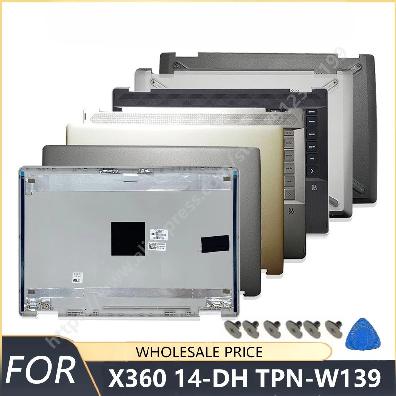 ใหม่สําหรับ HP X360 14-DH 14M-DH TPN-W139 แล็ปท็อปปกหลัง LCD ด้านหน้า Bezel Palmrest ด้านล่างแป้นพิม