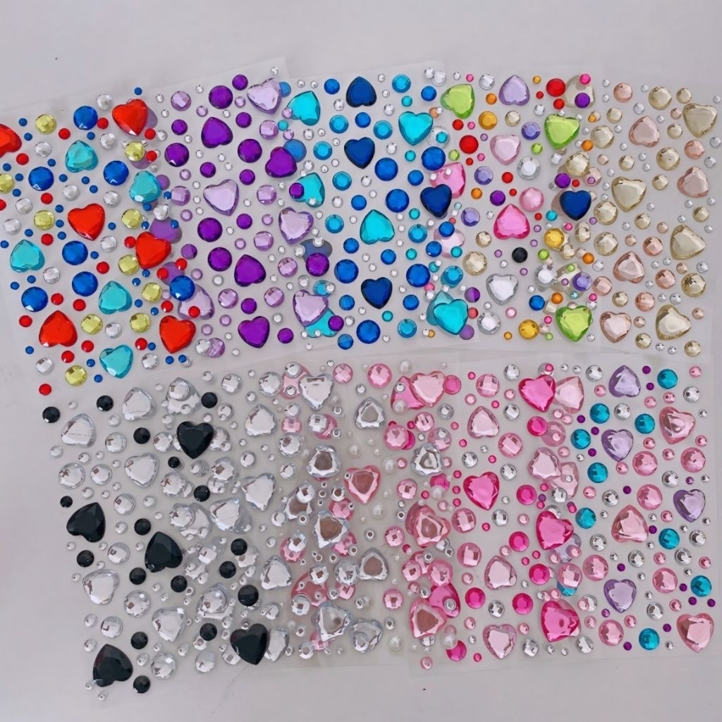 พร้อมส่งจากไทย!!! สติกเกอร์เพชร สติกเกอร์เพชร สติกเกอร์ติดหน้า สติกเกอร์ 5D สติกเกอร์ตกแต่ง ไว้ติดโทรศัพท์หรือสิ่งของ