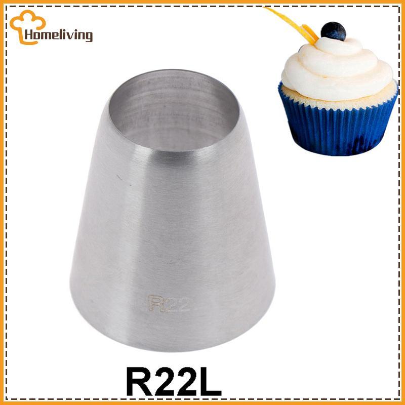 HOME R22L ปลายท่อกลม หัวฉีดตกแต่ง เคล็ดลับขนม เครื่องมือทําขนมเค้กฟองดอง TH