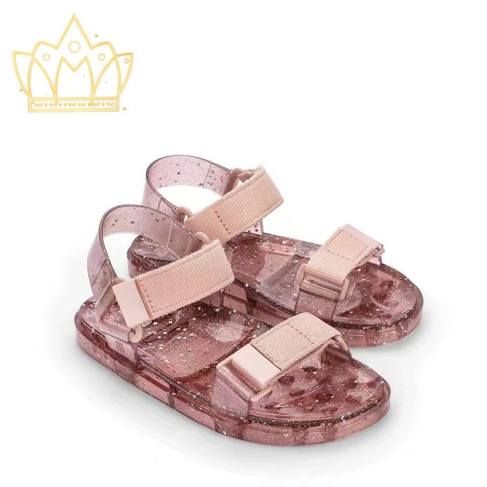 Official Store Melissa sandals for women Elegance Casual Fashion ladies Women's Flat beach shoes