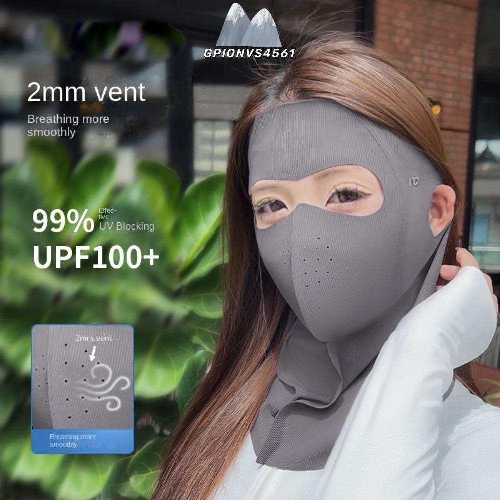 ผ้าโพกคอนุ่มจากผ้าไหมน้ำแข็ง ป้องกันแดดและฝุ่น.UPF50+