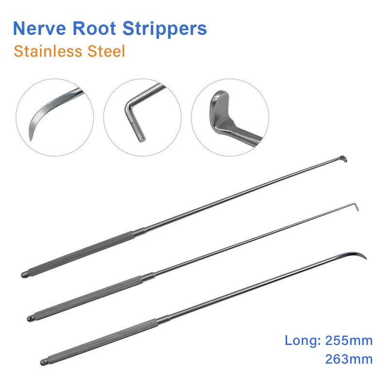 สแตนเลส Dual Channel Nerve Root Strippers มีด Nerve Retractor Nerve Stripper Orthopedic สัตว์เลี้ยงเ