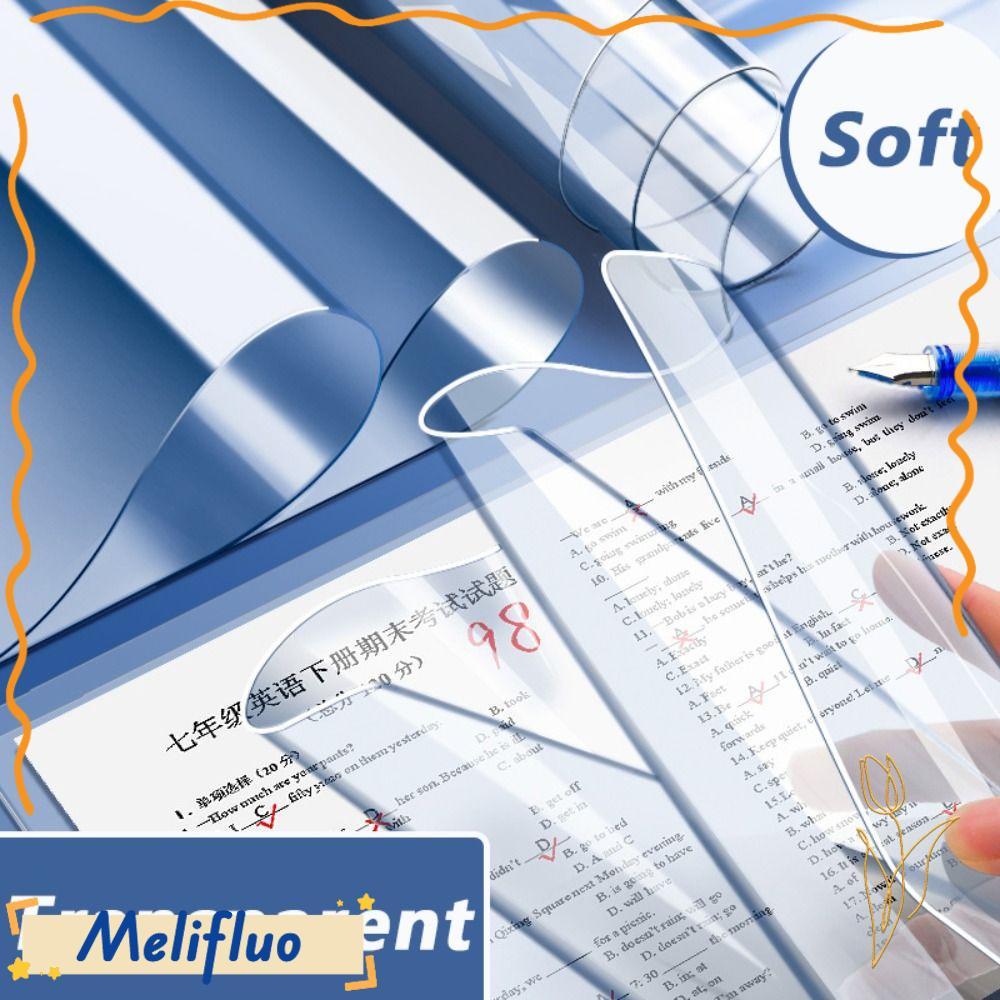 MELIFLUO โต๊ะทํางาน, แผ่นรองเขียน PP โปร่งใส, กันน้ําทนทาน A2/A3/A4/A5/16K การเขียนกระดานหลังนักเรีย