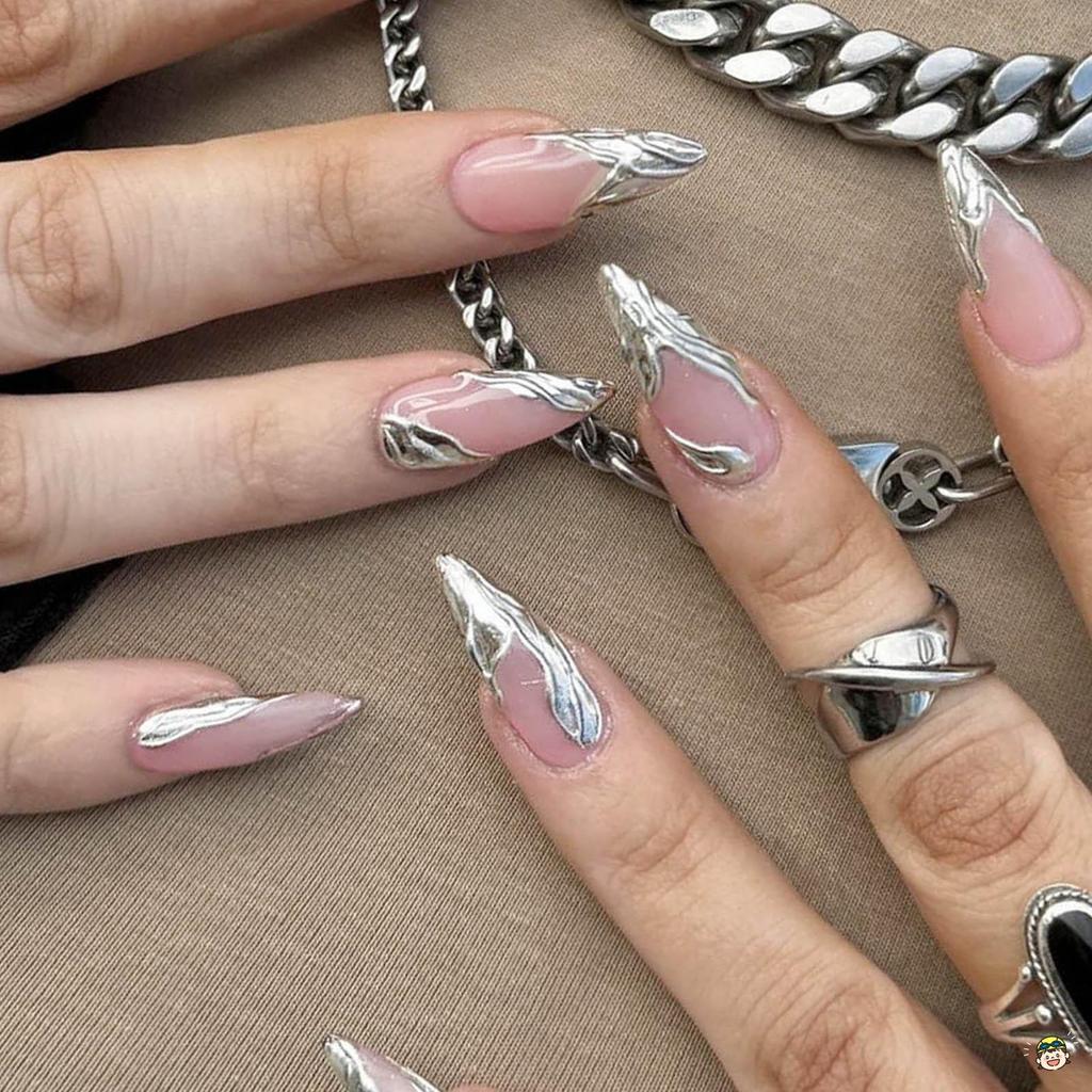 Elegant Pink French Press On Nails Sweet & Charming Reusable Press On Nails เหมาะสําหรับผู้หญิงและเด