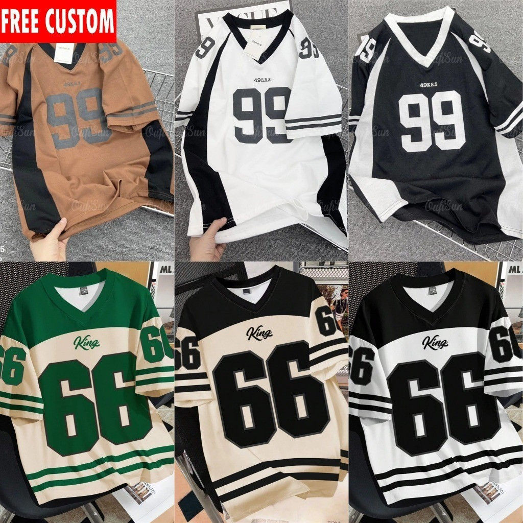 สไตล์เกาหลีผู้ชายเสื้อกีฬาผู้หญิง NO.66/99 3D พิมพ์ดิจิตอลคู่ Jersey Oversize Unisex เสื้อผ้า Plus ขนาดแนวโน้ม Street เยาวชนแขนสั้น Tees W2RJ