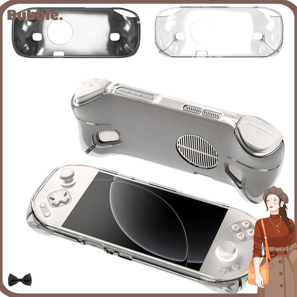 BUBBLE ฝาครอบป้องกันกันกระแทกแบบนุ่มสำหรับ MANGMI Pocket Max คอนโซลเกมมือถือ เปลือกโฮสต์ TPU กันลื่นโปร่งใสระดับมืออาชีพ