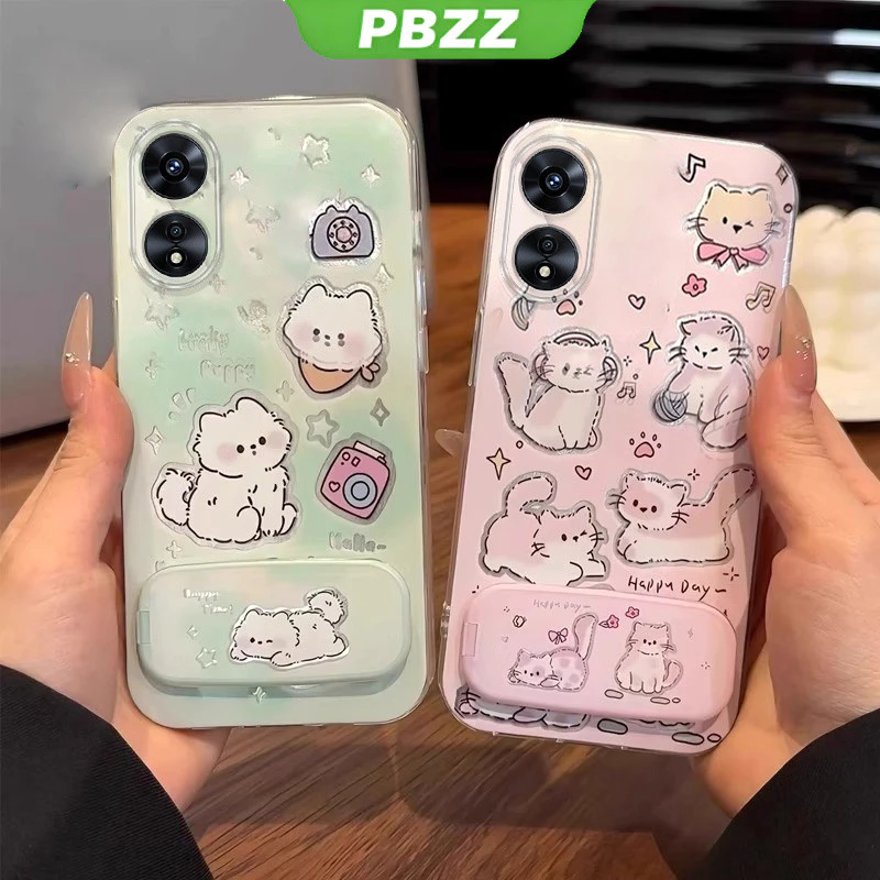 PBZZ สําหรับOPPO A38 4g a58 4g a58 5g a78 4g a78 5g oppo a18 a98 5Gปลอกโทรศัพท์Softcaseซิลิโคนกันกระแทกฝาครอบใหม่ออกแบบความงามCARTOON CATผู้ถือTZJ01