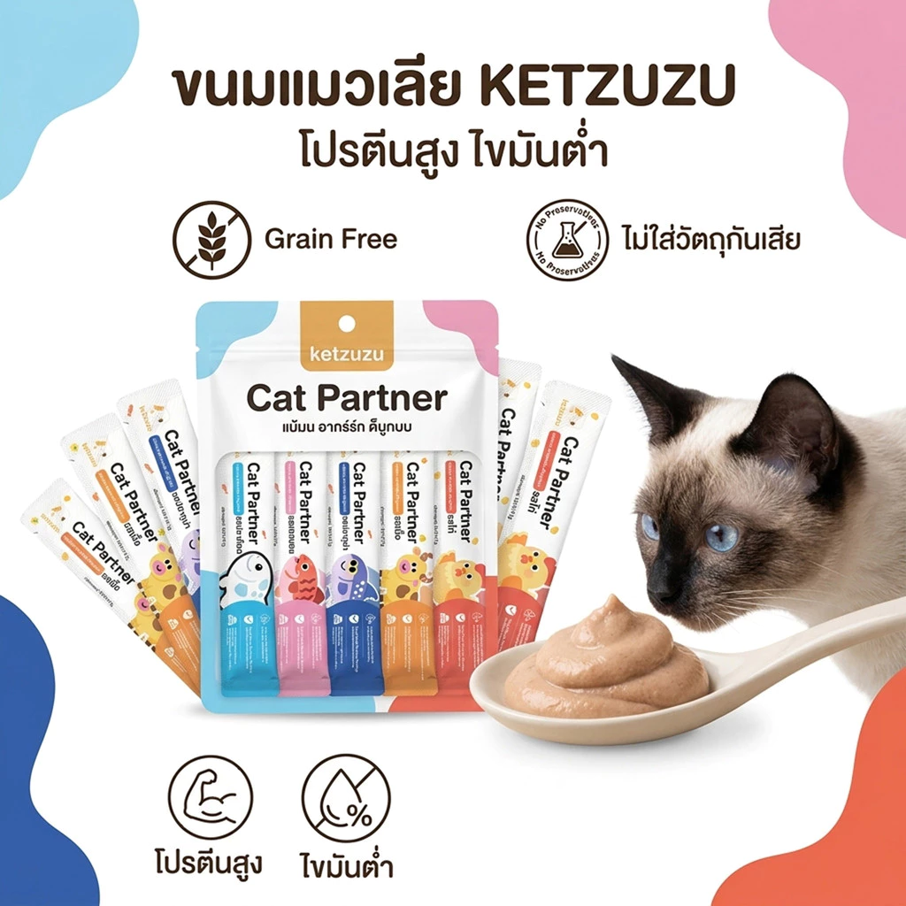 อาหารแมวเปียก รสปลาผสมไก่ 17g thumbnail 3