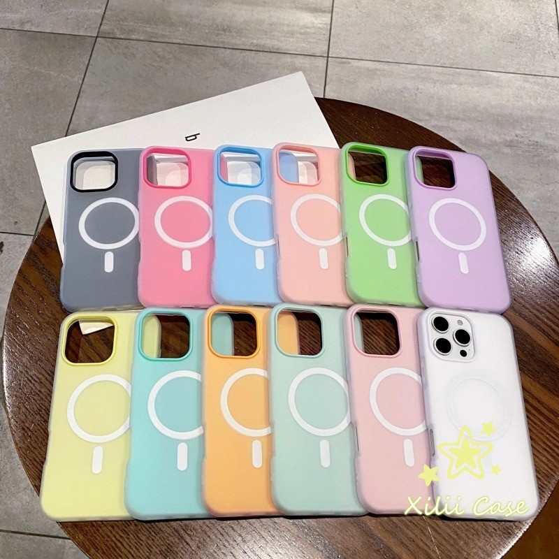เคสไอโฟน17 13 สำหรับIPhone 15 17 16 11 14 12 13 Pro Max 15 14 16 Pro เคสจellyแม่เหล็กป้องกันสงกรานต์