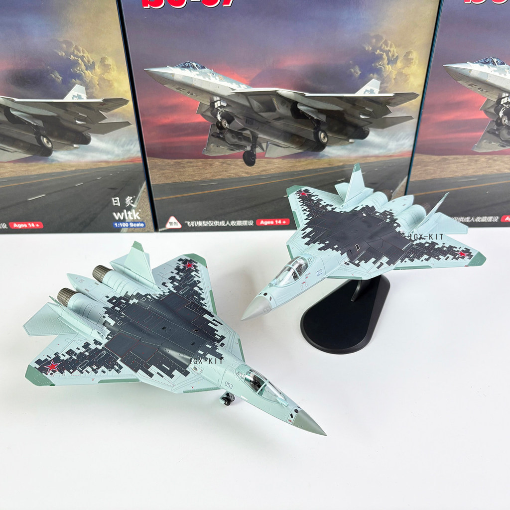 WLTK 1/100 รัสเซีย SU57 Air Force Su 57 Stealth Fighter เครื่องบินโลหะผสม Static รุ่นเครื่องประดับ