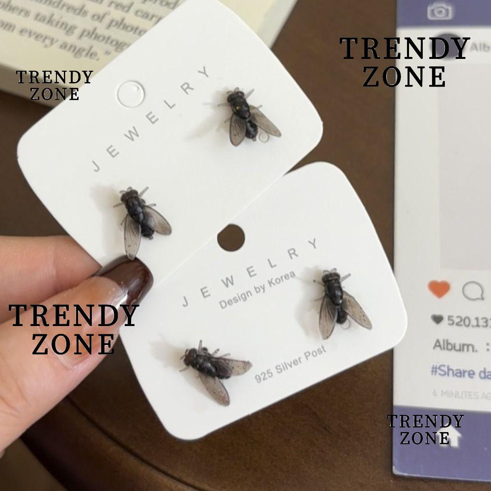 แนวโน้มyzone กระดุมหูบิน,มินิบุคลิกภาพบินต่างหู,เครื่องประดับหูจําลองสีดําสร้างสรรค์สําหรับผู้ชายผู้