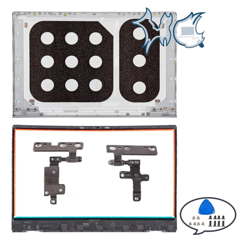 ชิ้นส่วนพีซีใหม่สําหรับ Inspiron 14 5401 5402 5405 P130G ฝาครอบด้านหลัง LCD 0WK1KG ด้านหน้า Bezel Pa