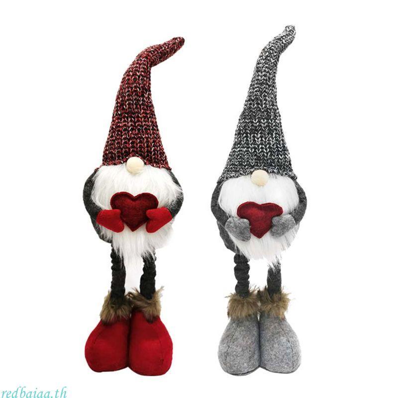 Redbaiaa Gnome ตุ๊กตาวันหยุด Gnome Handmade Christmas Elf เครื่องประดับตกแต่งขอบคุณให้ของขวัญวันสวีเ