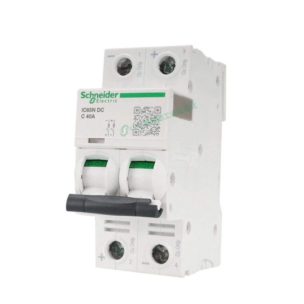 Schneider DC Circuit Breaker IC65N-DC ขนาดเล็ก 24/60/125V Air Switch 1p/2p Hollow 1-63A