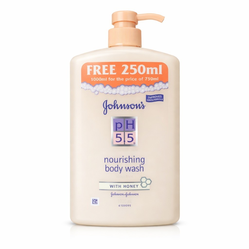 Johnson's pH 5.5 Body Wash With Honey จอห์นสัน ครีมอาบน้ำ กลิ่น ฮันนี่ 1000มล.