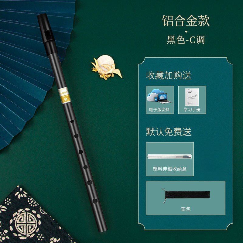 Irish Whistle Hole Treble Tin Whistle C Key D Key เริ่มต้นเบื้องต้นเครื่องดนตรีแนวตั้ง#爱尔兰哨笛孔高音锡笛C调D