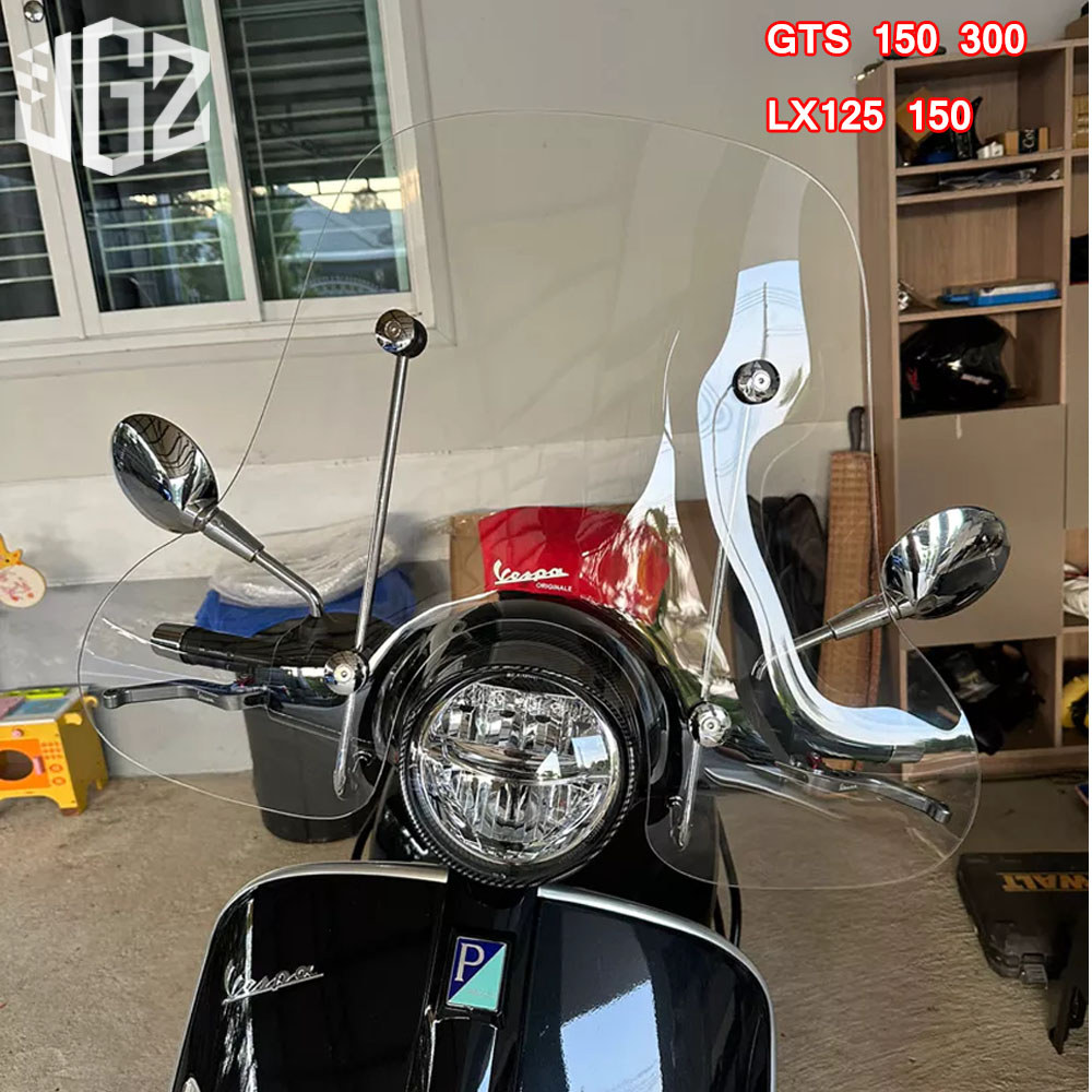 สําหรับ VESPA LX125 LX150 GTS300 150 กระจกกระจกด้านหน้าหน้าจออะคริลิค