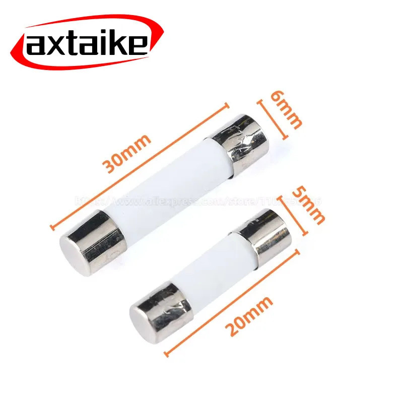 10PCS 5*20 มม.6*30 มม.Fast Blow Tube ฟิวส์ 250V F1A 2A 3A 3.15A 4A 5A 6A 7A 8A 10A 15A 20A 25A 30A A