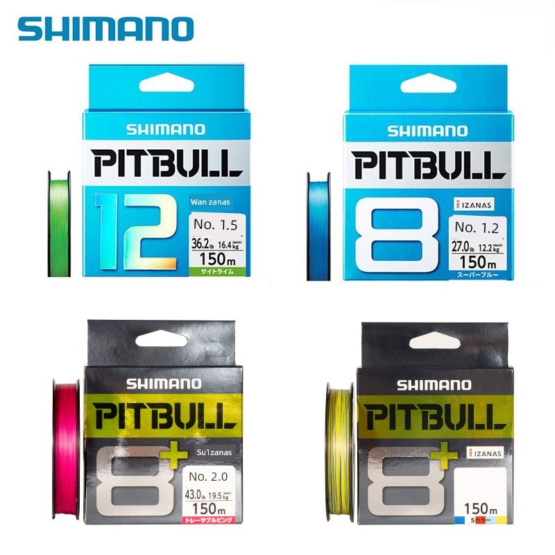 สายpe สาย pe ถัก 12 SHIMANO SHIMANO PITBULL 12 สายถัก PE Lure ตกปลาทะเลทนต่อการสึกหรอ High-Strength 