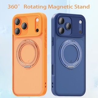 360°วงเล็บแม่เหล็กหมุนได้เหมาะสําหรับ iPhone 17 16 15 14 13 12 11 Pro Max AIR Plus 16e เคสป้องกันป้องกันการตกพร้อมฟังก์ชั่นวงเล็บเคสโทรศัพท์แฟชั่น