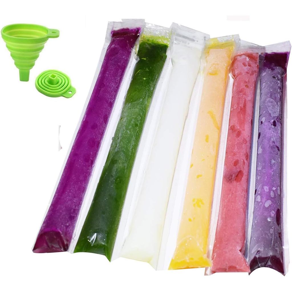 120 ชิ้น ICE Popsicle แม่พิมพ์กระเป๋า ICE Cube แม่พิมพ์ ICE POP แม่พิมพ์กระเป๋า Zip Seals รับช่องทาง