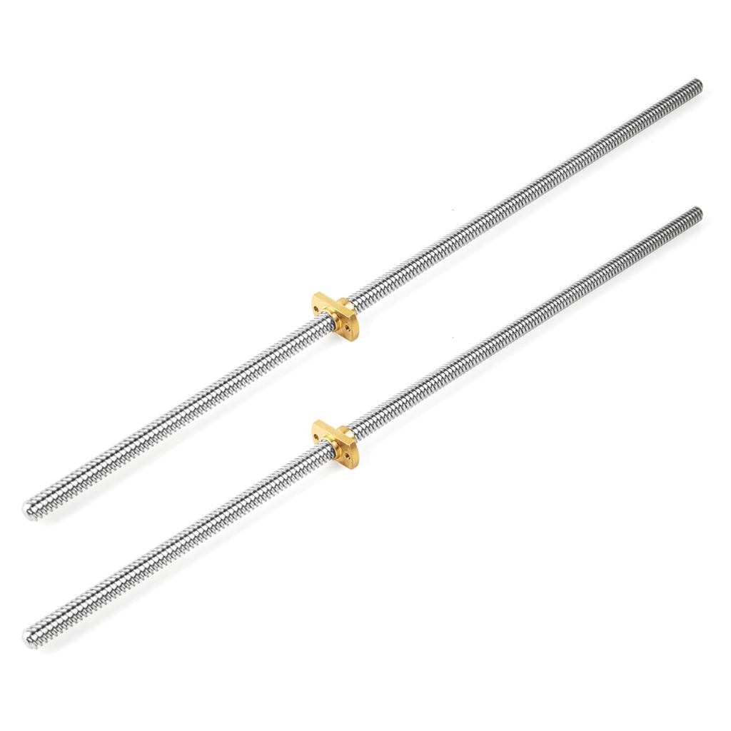 Redrex 365 มม.T8 Z แกนสกรู Z Rod สแตนเลสสตีลเกลียวทองเหลือง Nut Z-axis ชุดอัพเกรดสําหรับ Ender 3 V2/