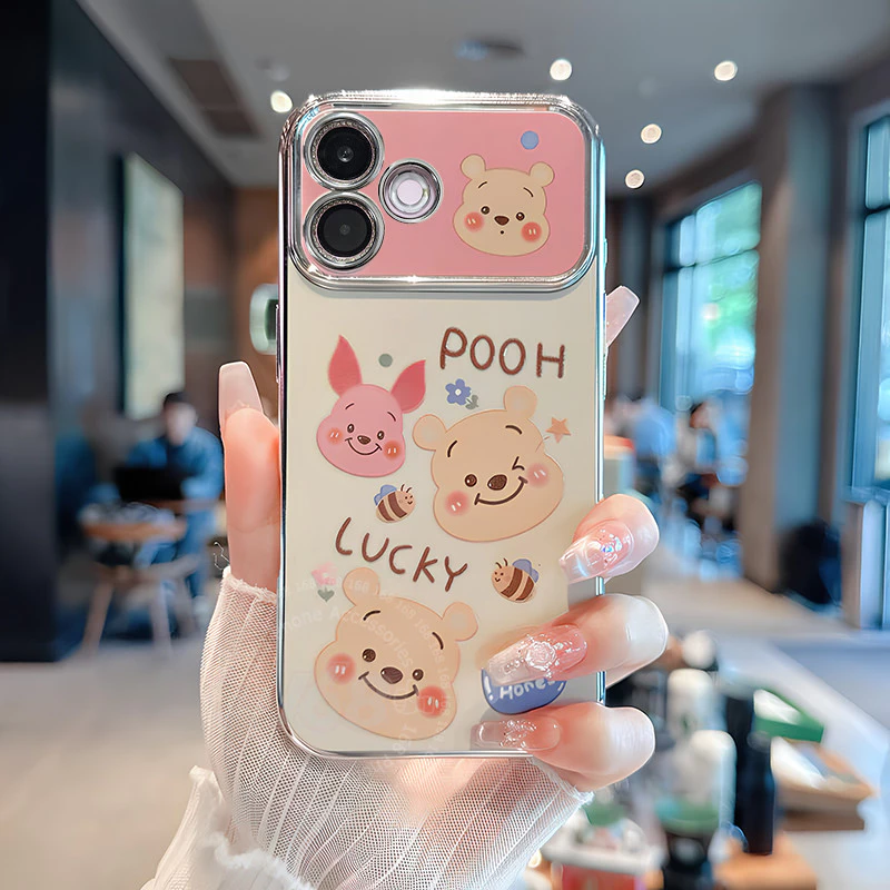 เคส OPPO A5 Pro A98 A79 A78 5G เคส OPPO A3X A38 A18 เคสการ์ตูนน่ารัก หมีวินนี่เดอะพูห์ กันกระแทก เคสซิลิโคนชุบอ่อน สำหรับเด็กผู้หญิง นักเรียน ผู้หญิง