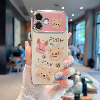เคส OPPO A5 Pro A98 A79 A78 5G เคส OPPO A3X A38 A18 เคสการ์ตูนน่ารัก หมีวินนี่เดอะพูห์ กันกระแทก เคสซิลิโคนชุบอ่อน สำหรับเด็กผู้หญิง นักเรียน ผู้หญิง