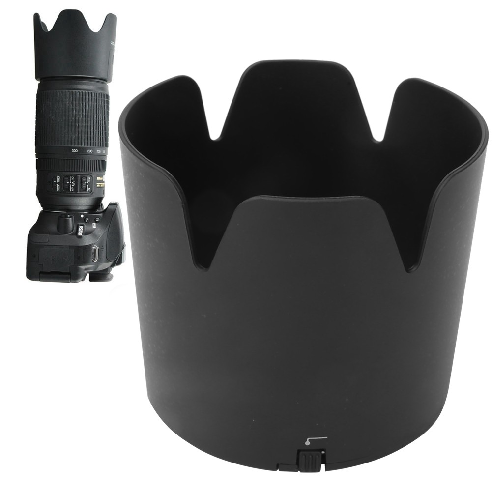 Alwaysonline Yidesu เลนส์ฮูดสําหรับกล้อง AF-S 80-400mm f/4.5-5.6 เลนส์ HB-65