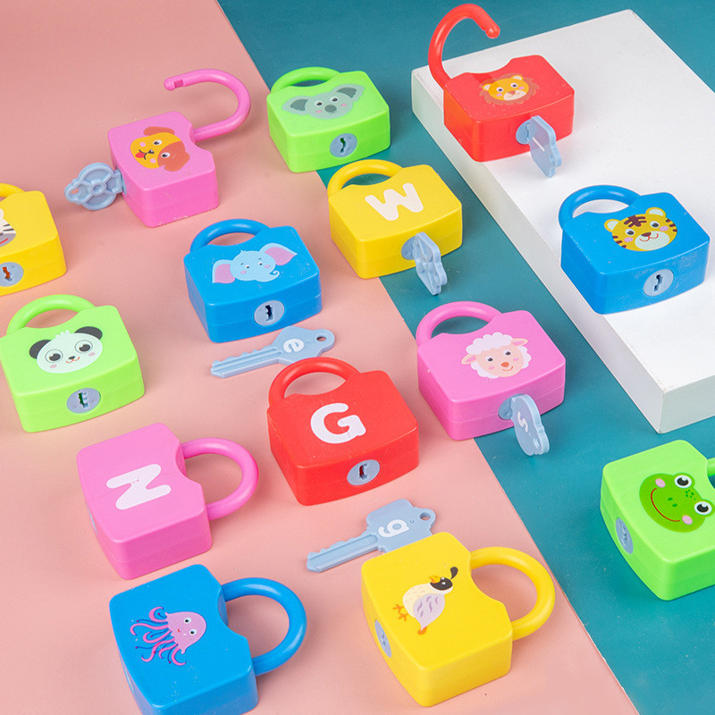 Pairing the key early helps to teach the baby how to unlock the lock3z Educational Toys and Games fo
